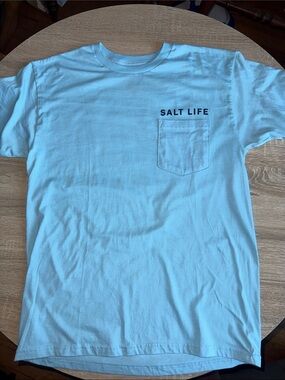 Salt Life Light Blue Short-Sleeve Pocket Tee